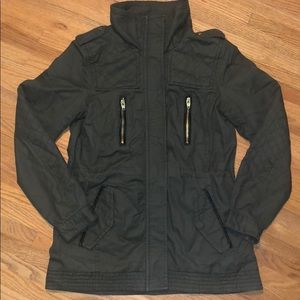 Olive Green Jacket with Black and Good details